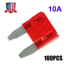 100x 10A Miniature Blade Style Fuse APM/ATM 32V Short Circuit Protection for Car