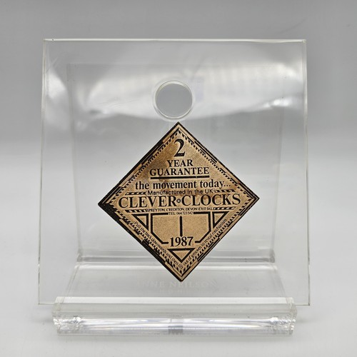 1987 Clever Clocks 3D Saturn Illusion Post Modern Quartz Tested - Picture 11 of 12