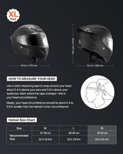 Motorcycle Helmet, Modular, XL