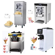 Commercial Soft/Hard Serve Ice Cream Machine Maker 10-44L/H Yield 3 Flavor