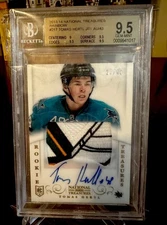 2013-14 National Treasures Rainbow 217 Tomas Hertl Jsy Au/43 Beckett Gem Mnt 9.5