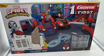 Carrera First Bahn Spiderman Spidey Web Spinners Rennbahn Set
