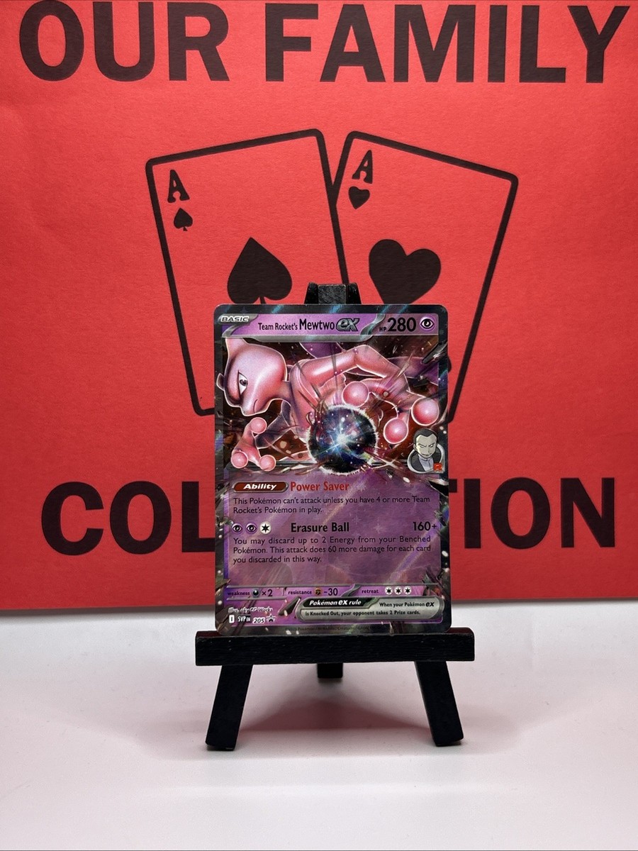 Team Rocket's Mewtwo ex 205 Sv: Scarlet & Violet Promo Cards Holo