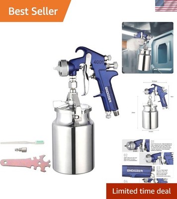 Air Powered 34 oz Spray Gun with Ergonomic Design - Ideal for Precision Painting