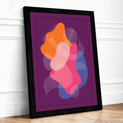 Leuchtende Schichten Abstrakt Gerahmt Wandkunst Wohndeko Fertig Zum Aufhängen