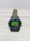 Timex Vintage Expedition 1998 745 F8 Indiglo Quartz Digital Watch Green Brown