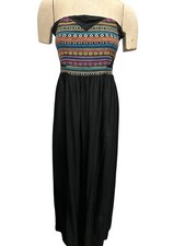 THML Maxi Dress Women Small Tribal Feminine Strapless Flowy