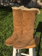 UGG TALL BAILEY BOW II TALL TRIPLET CHESTNUT WOMEN USA 9
