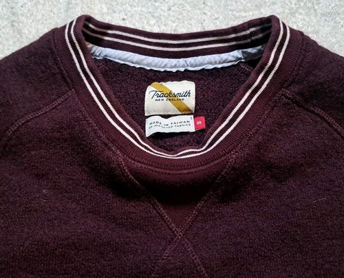 Tracksmith NDO No Days Off Fuzzy Merino Wool Crew Pullover Sweatshirt Herren Small - Bild 5 von 11