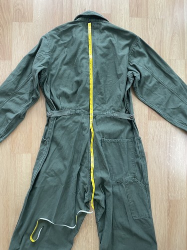 Tuta uomo vintage anni 80 autentica verde militare 100% raso di cotone grande - Foto 15 di 21