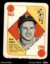 1951 Topps Red Back #15 Ralph Kiner Pirates HOF 7 - NM