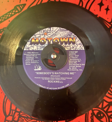 Rockwell Somebody's Watching Me 7'' 45 RPM Vinyl Single Motown 1702 MF 1983