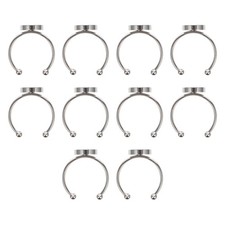 10 St&uuml;ck Edelstahl-Ringbasen, Fingerringe, Bodenschalen, robust