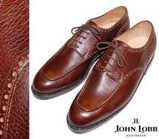 $8000 John Lobb British shoes bespoke hand-sewn leather shoes US10 brown