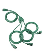 DEWENWILS 28FT (10'+6'+6'+6') Outdoor Extension Cord for Outside Christmas Light