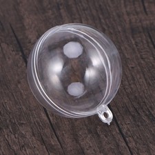  10 Pcs Transparent Baubles Hollow Tabletop Decoration Fillable Clear
