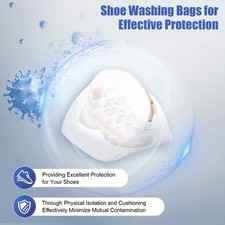 2Pack Reusable Shoe Washing Machine Bag Laundry Shoe Bag for Washer and Dryer