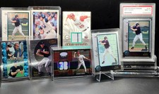 TROY GLAUS  ANGLES - 1998 Bowman Chrome RC PSA 9 Mint Rookie Game Used JSY LOT