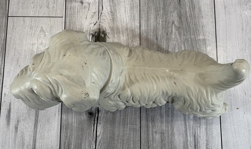 Vintage Terrier Dog Figurine White Bisque Mold to Paint 4.5" T x 6" L Japan - Picture 9 of 13