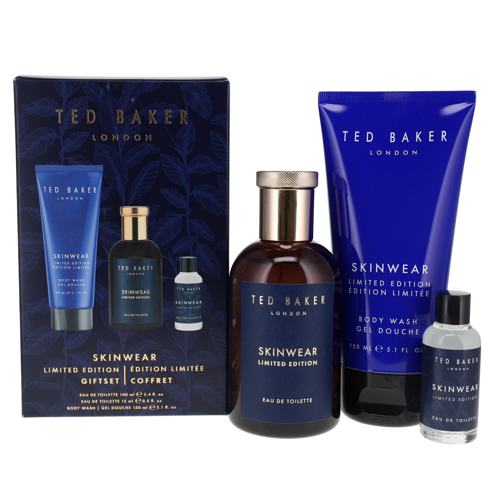 Ted Baker Skinwear Limited Edition Gift Set 100ml EDT + 15ml EDT + 150ml Body Wa - Image 2