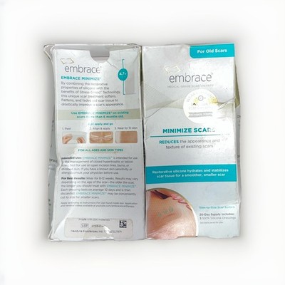(2) Embrace Minimize for Old Scars, Cut To Size Large 4.7  SEE PHOTO
