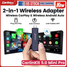 CarlinKit MINI Pro 2in1 Wireless CarPlay Android Auto Connect Adapter Plug&Play