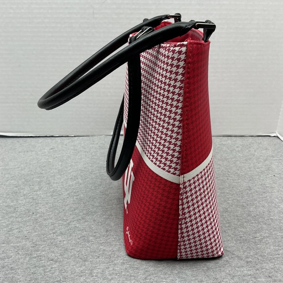 Bolsa de mão Indiana Hoosiers vermelha e branca Jenkins com alças – NCAA Team Spirit - Imagem 3 de 4
