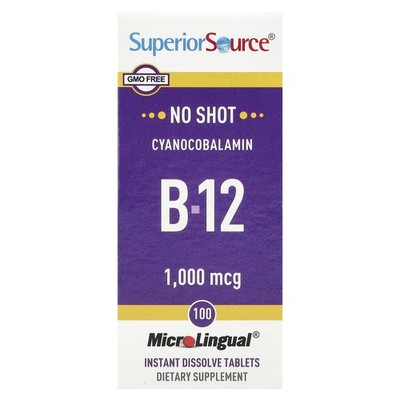 Cyanocobalamin B12, 1,000 mcg, 100 MicroLingual  Instant Dissolve Tablets