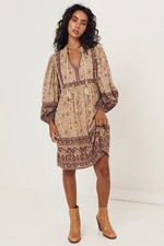 SPELL & THE GYPSY COLLECTIVE - Sundown Boho Mini Dress - Spice - Size M