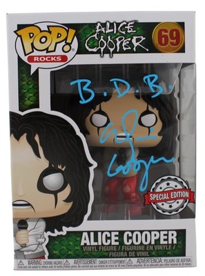 Alice Cooper ''B.D.B.'' Signed #69 Funko Pop Vinyl Figure BAS Witnessed #1W793261