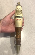 Vintage SCHMIDT'S BEER Wood Tap Handle Collectible 12"