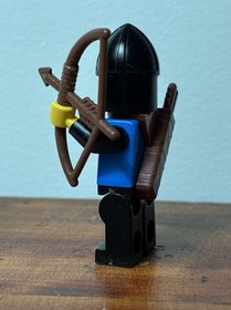 Lego Rare 1984 Misprint Error Black Falcon Knight Minifigure Reverse Print 6074