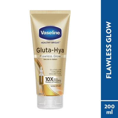 Vaseline Gluta-Hya Flawless Glow Lotion Bright, 200ML - FREE DELIVERY 7- 10 DAYS