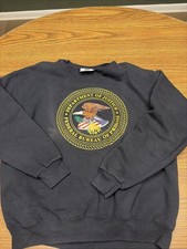 Vtg Lee Made In USA Department of Justice BOP Bureau of Prisons Sweatshirt M Med