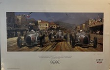 Auto Union at the Coppa Acerbo 1937 print by John Gable