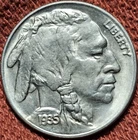 1935 S Buffalo Nickel 5C Nickel Coin Nice AU