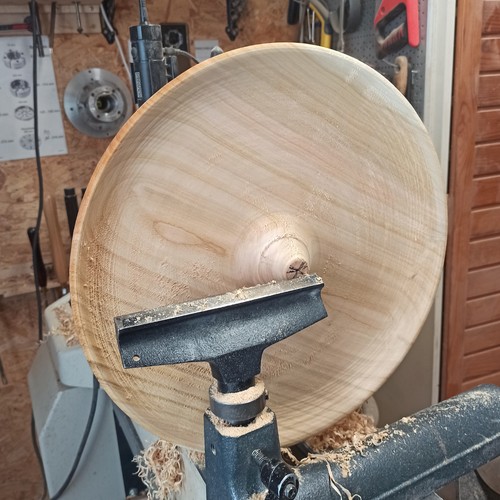 Plato XL de madera de cerezo, torneado húmedo, diámetro 35 cm - Imagen 10 de 13