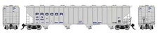Rapido Trains 157002 HO Scale Unpx Procor Hopper 6-Pack