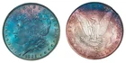 1885-O NGC MS64 MORGAN $ - MONSTER COLORFUL NEON! - TONED RAINBOW (VIDEO)