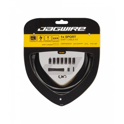 Jagwire Sport MTB Rennrad Gravel Schaltzugset 1x passend für Sram & Shimano in schwarz