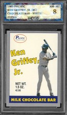 1989 Pacific Chocolate Ken Griffey, Jr. RC (White) Graded FCGS 8 NM-MT