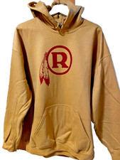 Historic Washington Redskins Football Gold Hoodie Sweatshirt Mens - XL
