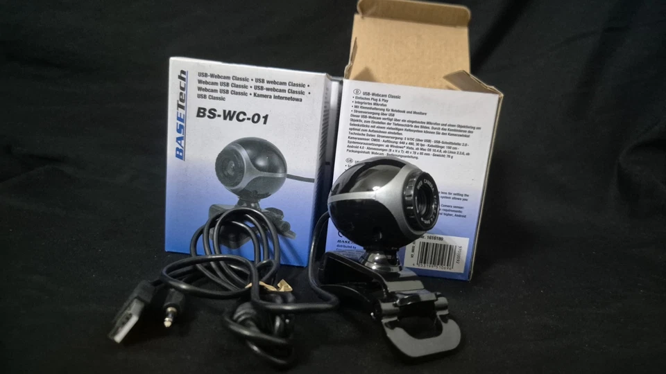 Konvolut 4x Basetech Classic BS-WC-01 Webcam 640x480 Kamera Posten USB Überwachu - Bild 4 von 4