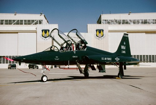 Original Aircraft slide/Flugzeugdia: T-38 67-0845 WM 509.BW,2001,noseart! K64