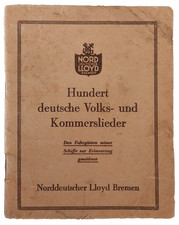 Norddeutscher Lloyd - Hundert deutsche Volks-und Kommerslieder - vintage