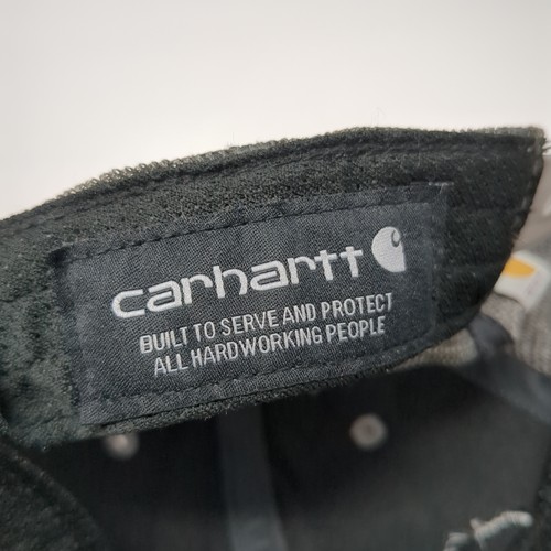 Carhartt Snapback Trucker Hat Gray One Size Mesh Back Embroidered - Picture 9 of 9