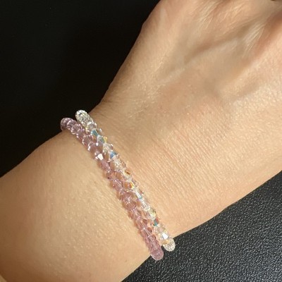 Genuine 4mm Swarovski Crystal Sparkling Birthstone Bracelet You Pick Color