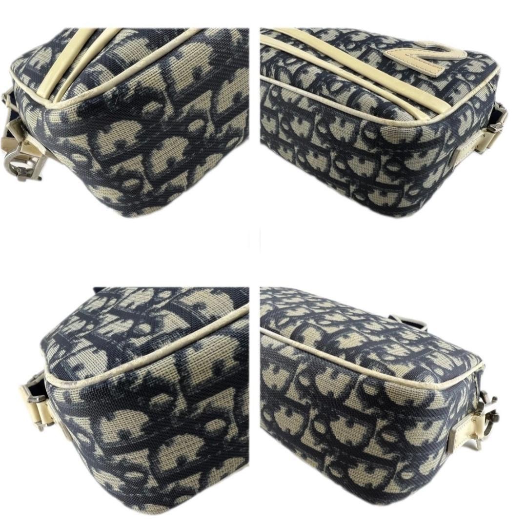 Christian Dior Trotter No. 2 Shoulder Bag White Navy PVC Christian Dior Trotter No. 2 Shoulder Bag White Navy PVC
