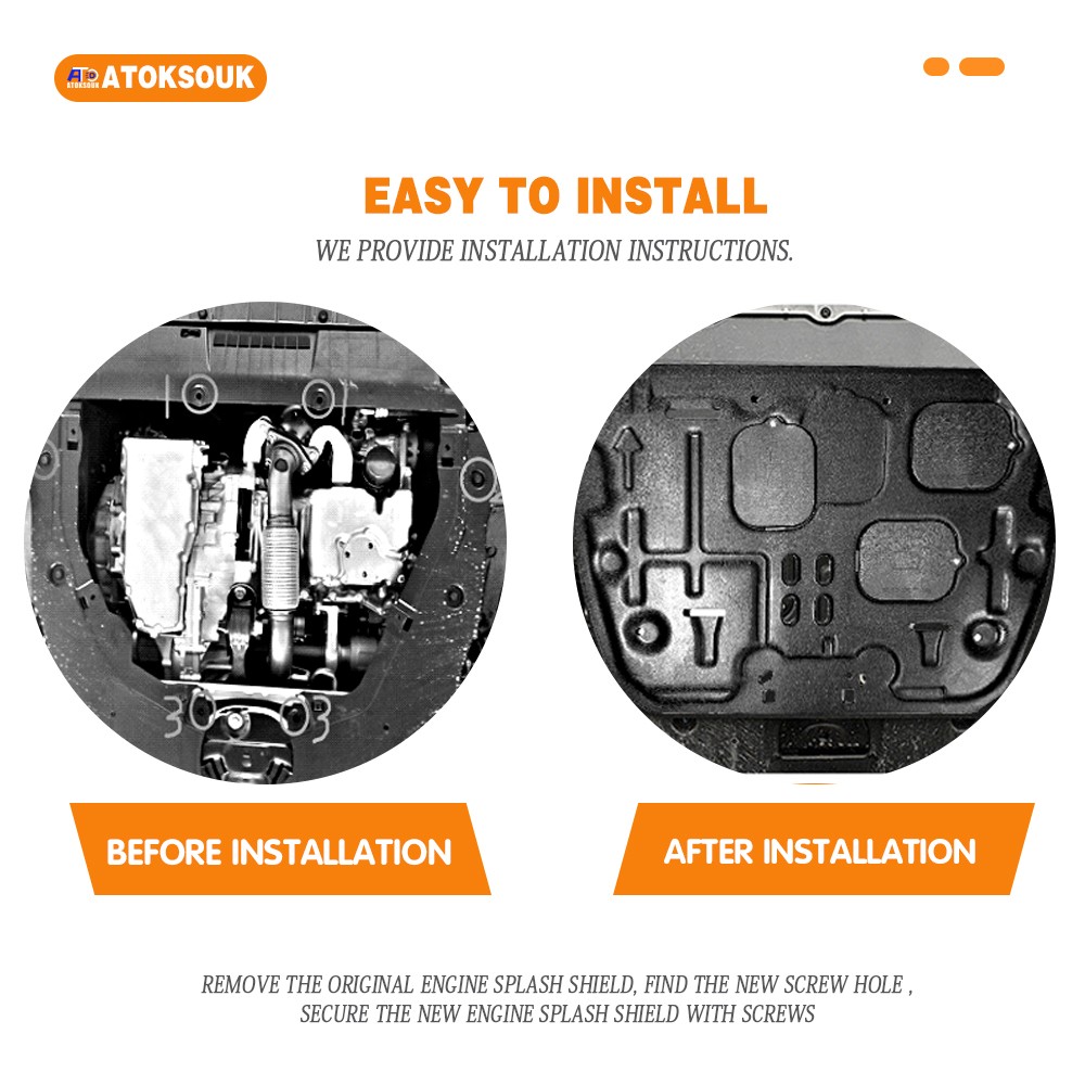 For Honda Civic 2022-2023 Heavy-duty Engine Shield Skid Plate Engine Cover