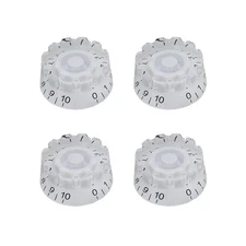 Notched Speed Knobs Speed Volume Tone Control Knobs White 4Pcs